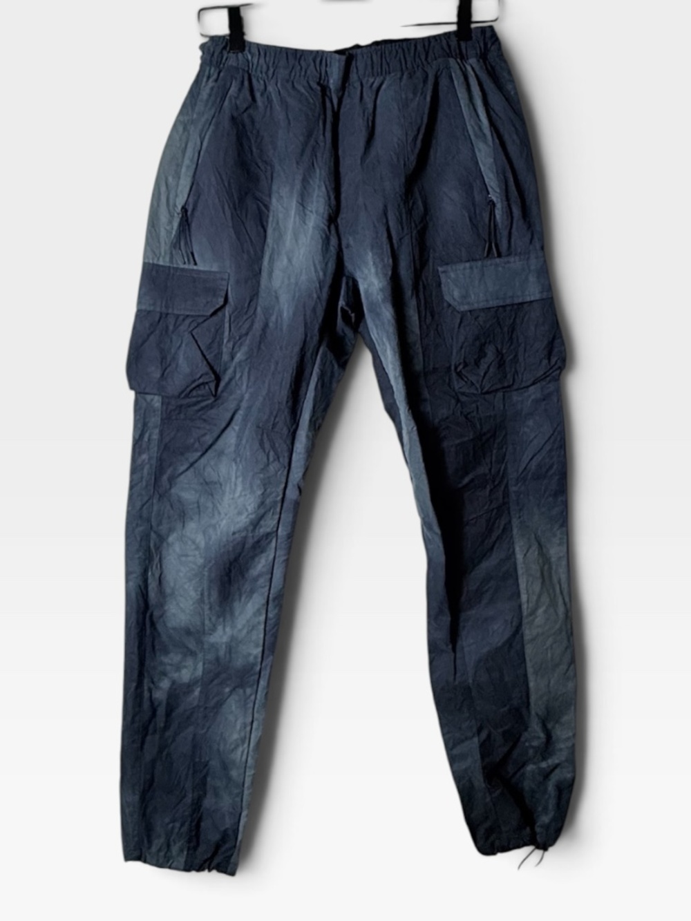 Kith Wrinkle Cargo Jogger Pant Men's Size Medium Midnight Blue (X)